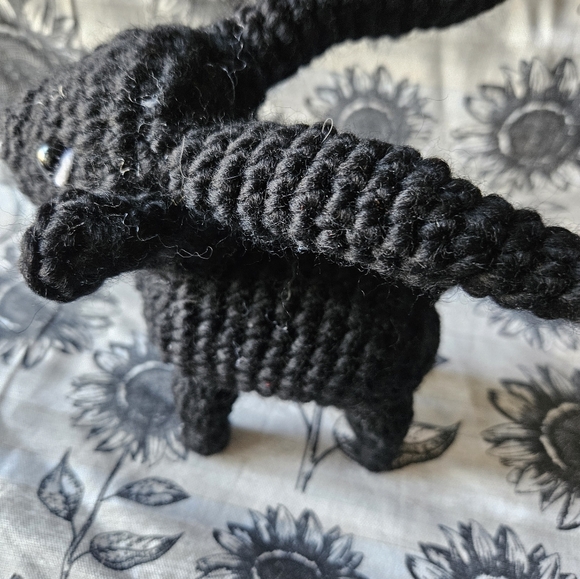 Gothic wool goat Amigurumi Plushie Decor - Picture 12 of 14
